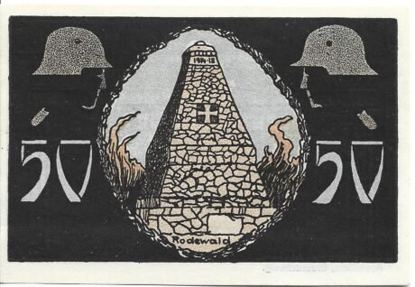 Реверс банкноты 50 fenigów Kreissparkasse (Niemcy) 1921