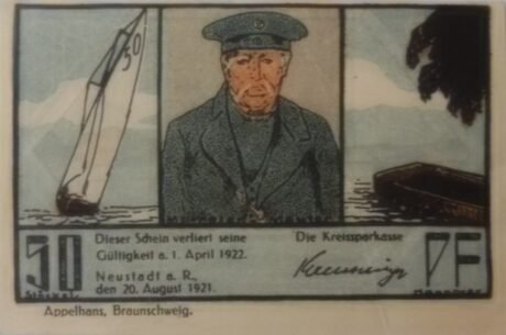 Аверс банкноты 50 fenigów Kreissparkasse (Niemcy) 1921