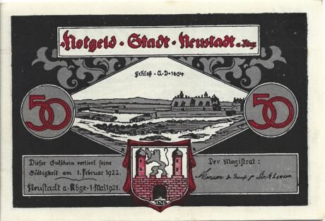 Аверс банкноты 50 fenigów (Niemcy) 1921