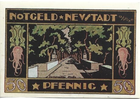 Реверс банкноты 50 fenigów (Niemcy) 1921