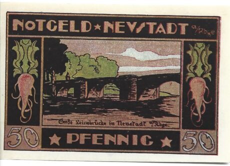 Реверс банкноты 50 fenigów (Niemcy) 1921