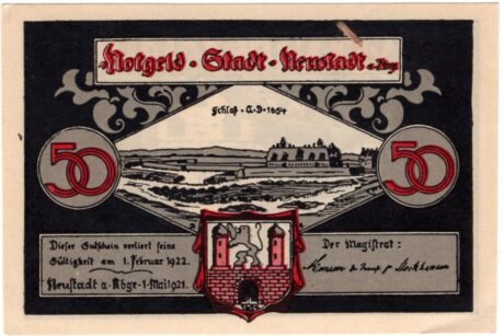 Аверс банкноты 50 fenigów (Niemcy) 1921