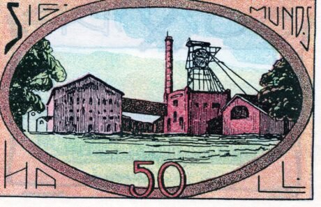 Реверс банкноты 50 fenigów Kreissparkasse (Niemcy) 1921