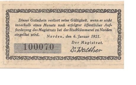 Реверс банкноты 25 fenigów (Niemcy) 1921