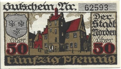 Аверс банкноты 50 fenigów (Niemcy) 1919