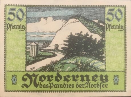 Аверс банкноты 50 fenigów (Niemcy) 1921