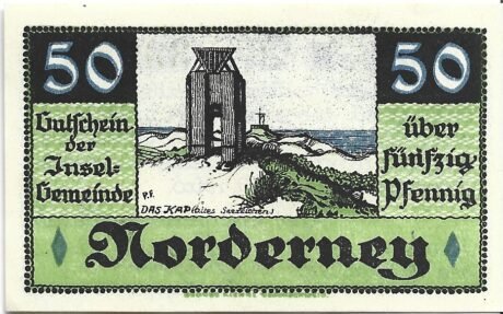 Аверс банкноты 50 fenigów (Niemcy) 1921