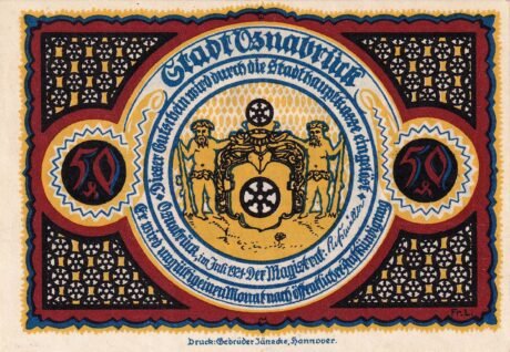 Аверс банкноты 50 fenigów (Niemcy) 1921