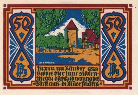 Реверс банкноты 50 fenigów (Niemcy) 1921