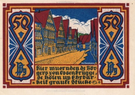 Реверс банкноты 50 fenigów (Niemcy) 1921