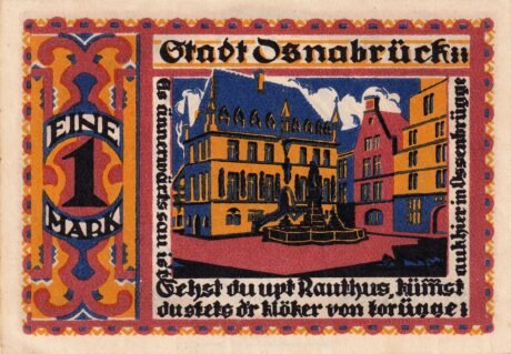 Реверс банкноты 1 marka (Niemcy) 1921