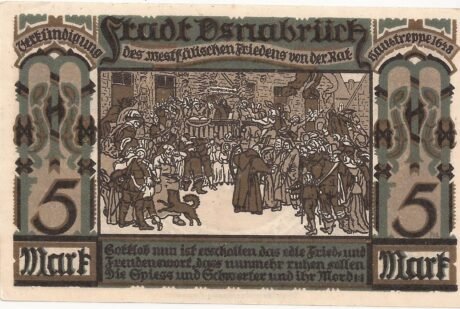 Реверс банкноты 5 marek (Niemcy) 1921