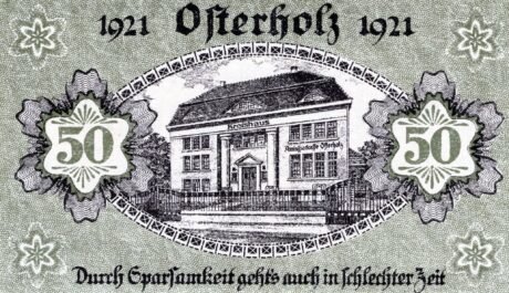 Реверс банкноты 50 пфеннигов Amtssparkasse (Германия) 1921 года