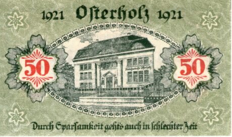 Реверс банкноты 50 пфеннигов Amtssparkasse (Германия) 1921 года