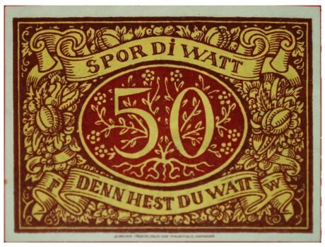 Реверс банкноты 50 fenigów Sparkasse (Niemcy) 1921
