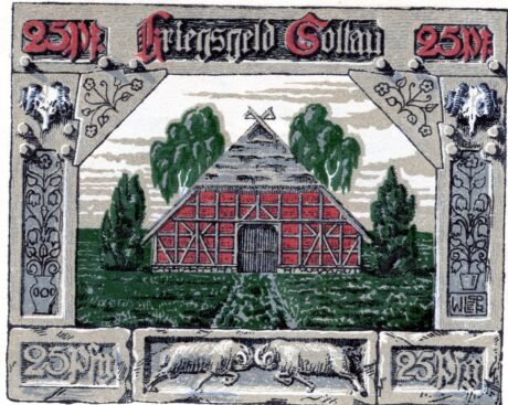 Реверс банкноты 25 fenigów Spar- und Darlehnsverein Soltau (Niemcy) 1919