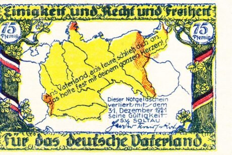 Реверс банкноты 75 пфеннигов (Германия) 1922 года