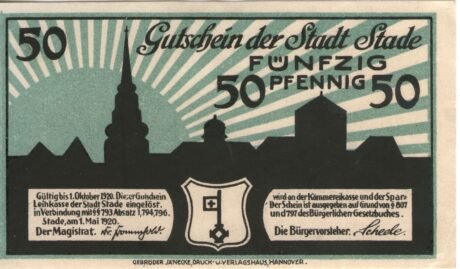 Аверс банкноты 50 fenigów (Niemcy) 1920