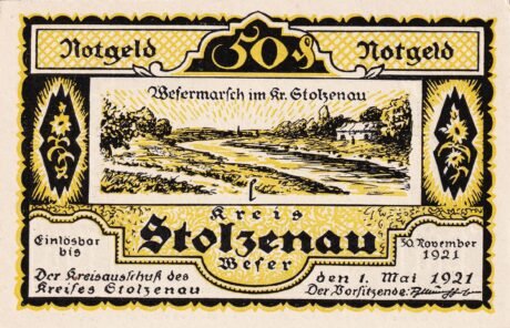 Аверс банкноты 50 fenigów (Niemcy) 1921