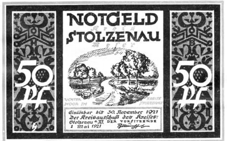 Аверс банкноты 50 fenigów (Niemcy) 1921