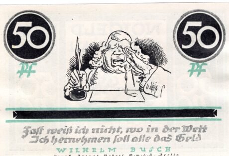 Реверс банкноты 50 fenigów (Niemcy) 1921