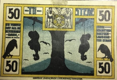 Реверс банкноты 50 fenigów (Niemcy) 1921