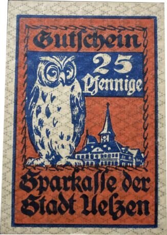 Реверс банкноты 25 пфеннигов Sparkasse (Германия) 1920 года