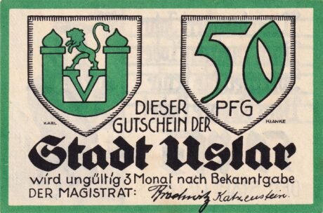 Аверс банкноты 50 пфеннигов (Германия)