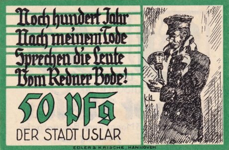 Реверс банкноты 50 пфеннигов (Германия)