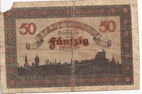 Реверс банкноты 50 пфеннигов (Германия) 1920 года