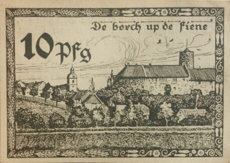 Реверс банкноты 10 fenigów (Niemcy) 1921