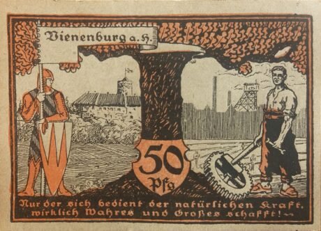 Реверс банкноты 50 fenigów (Niemcy) 1921