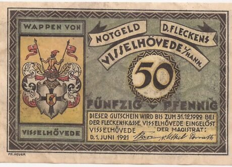 Аверс банкноты 50 fenigów (Niemcy) 1921
