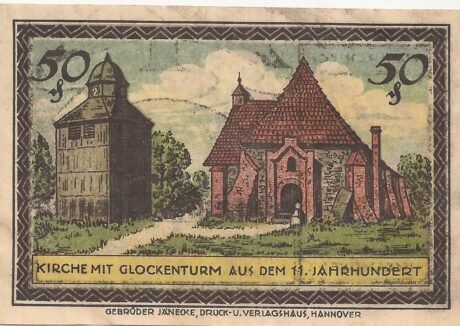 Реверс банкноты 50 fenigów (Niemcy) 1921