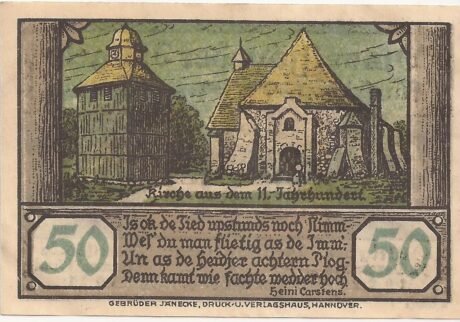 Реверс банкноты 50 fenigów (Niemcy) 1921