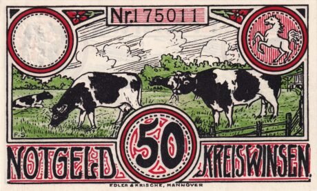 Аверс банкноты 50 fenigów (Niemcy) 1921