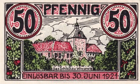 Реверс банкноты 50 fenigów (Niemcy) 1921