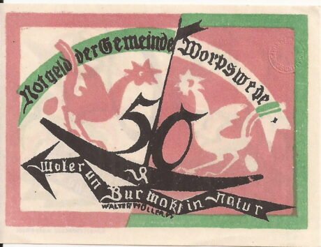 Аверс банкноты 50 fenigów (Niemcy)