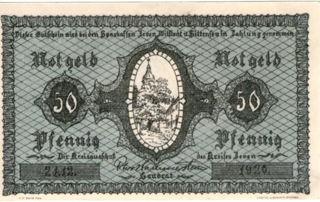 Аверс банкноты 50 fenigów (Niemcy) 1920
