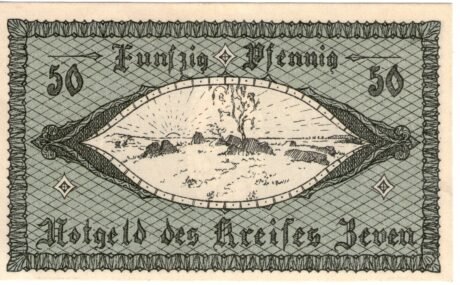 Реверс банкноты 50 fenigów (Niemcy) 1920