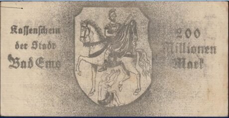 Реверс банкноты 200 000 000 marek (Niemcy) 1923