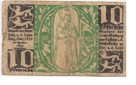 Реверс банкноты 10 пфеннигов (Германия) 1919 года