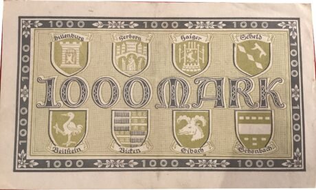 Реверс банкноты 1000 marek (Niemcy) 1922