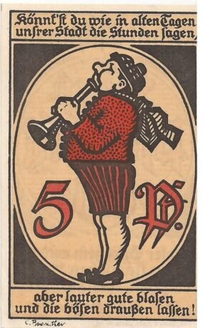 Реверс банкноты 5 fenigów (Niemcy) 1920