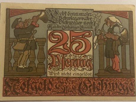 Аверс банкноты 25 fenigów (Niemcy) 1922