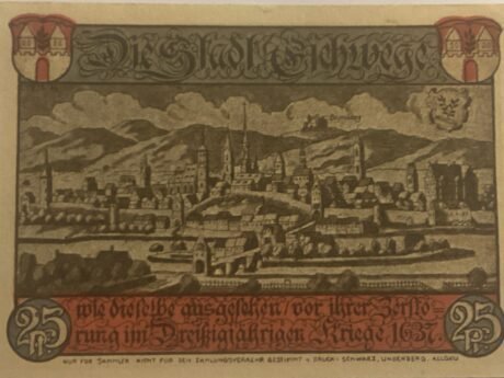 Реверс банкноты 25 fenigów (Niemcy) 1922