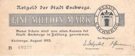 Аверс банкноты 1000000 марок (Германия) 1923 года