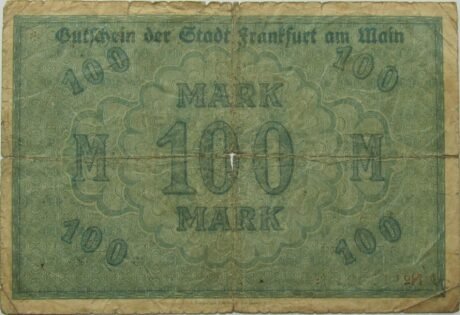 Реверс банкноты 100 марок (Германия) 1922 года