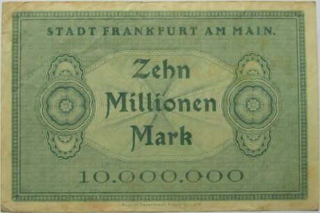 Реверс банкноты 10000000 marek (Niemcy) 1923