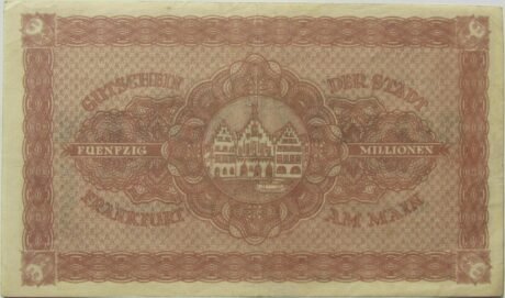 Реверс банкноты 50000000 марок (Германия) 1923 года